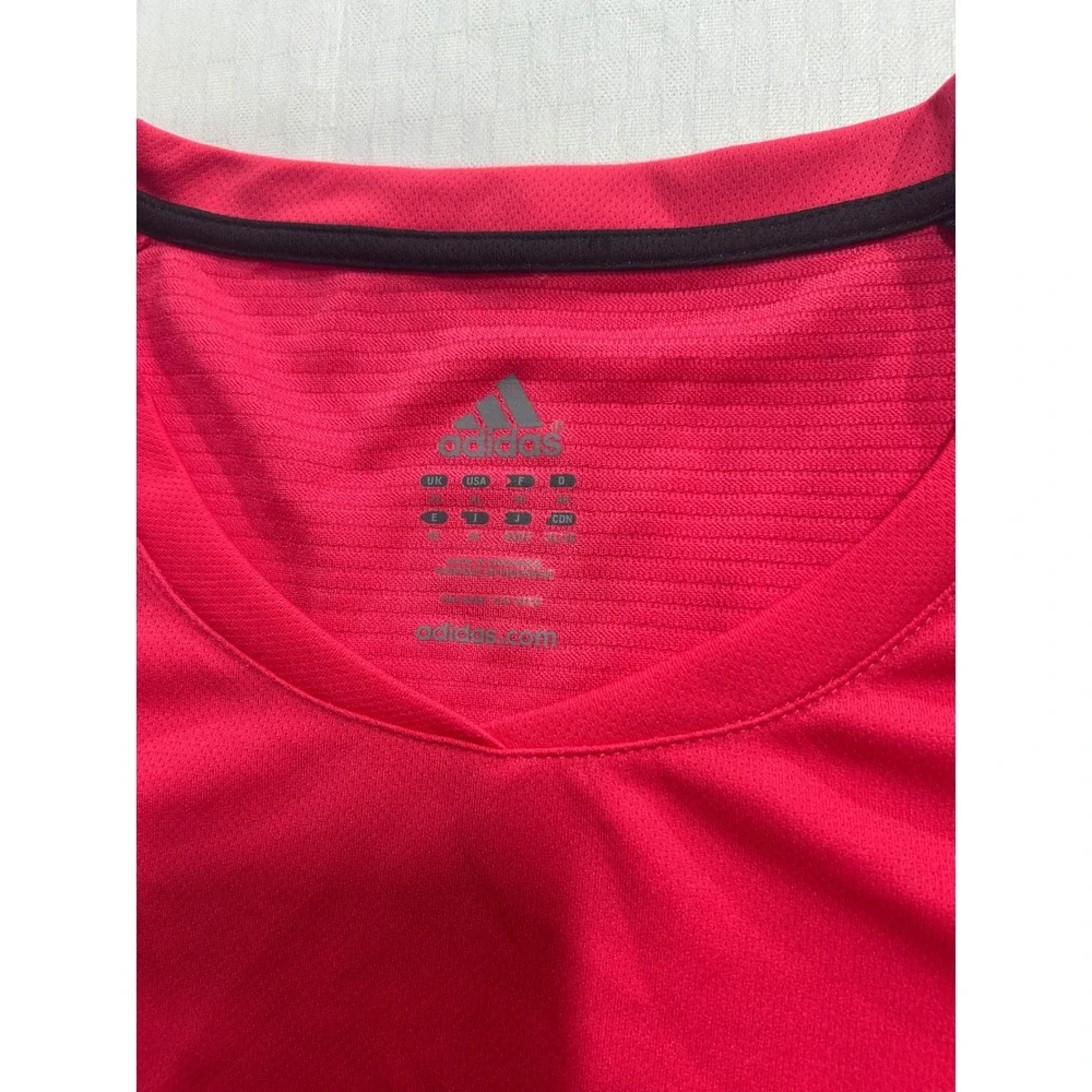 Adidas Supernova Running Shirt Mens XL Red Pink Short Sleeve Athletic Tee Zipper